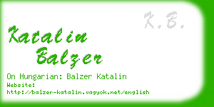 katalin balzer business card